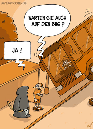 Warten auf den Bus