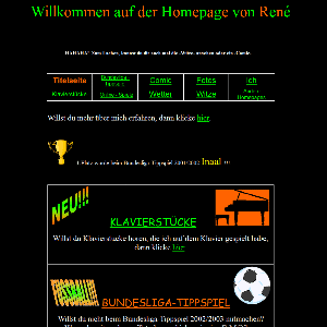 Meine Homepage kurz vor dem Start von R-ene.de